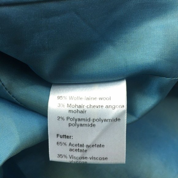 Akris Punto Blazer Jacket Womens 6 Green Multi Stripe Tweed Wool Mohair Zip Up - Picture 8 of 12